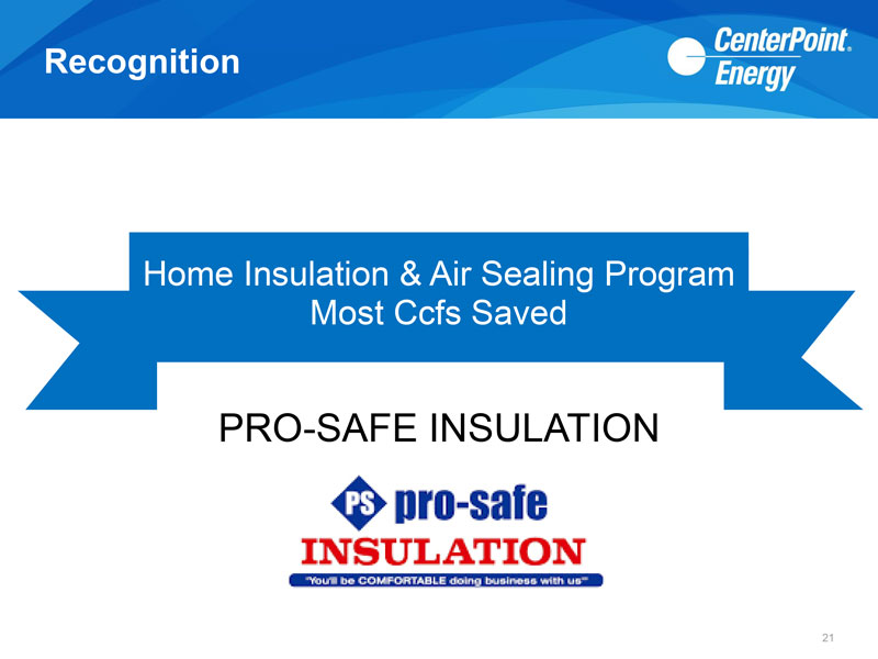 CenterPoint Energy Rebates ProSafe Insulation